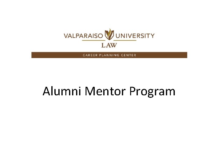 Alumni Mentor Program 