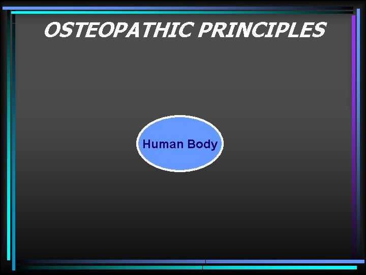 OSTEOPATHIC PRINCIPLES Human Body 