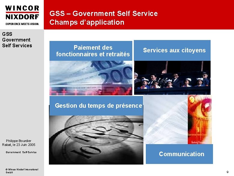 GSS – Government Self Service Champs d’application GSS Government Self Services Paiement des fonctionnaires