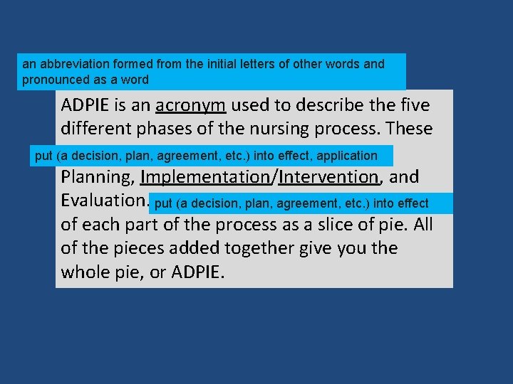 an abbreviation formed from the initial letters of other words and pronounced as a