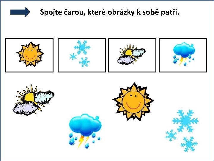 Spojte čarou, které obrázky k sobě patří. 