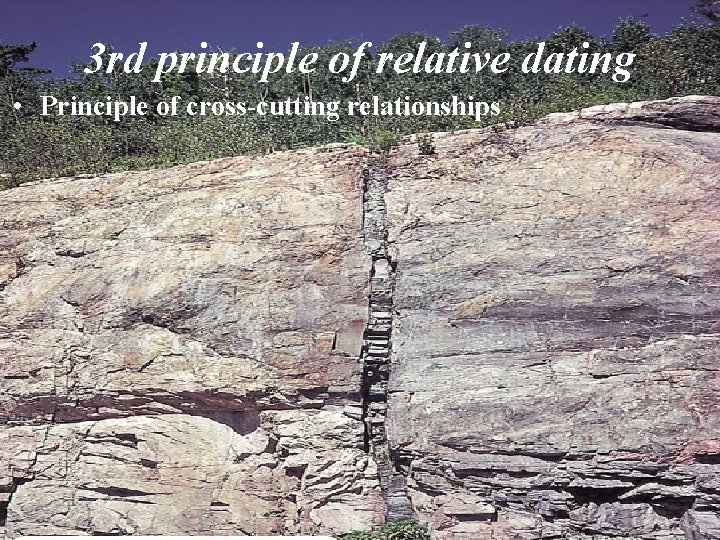 3 rd principle of relative dating • Principle of cross-cutting relationships 