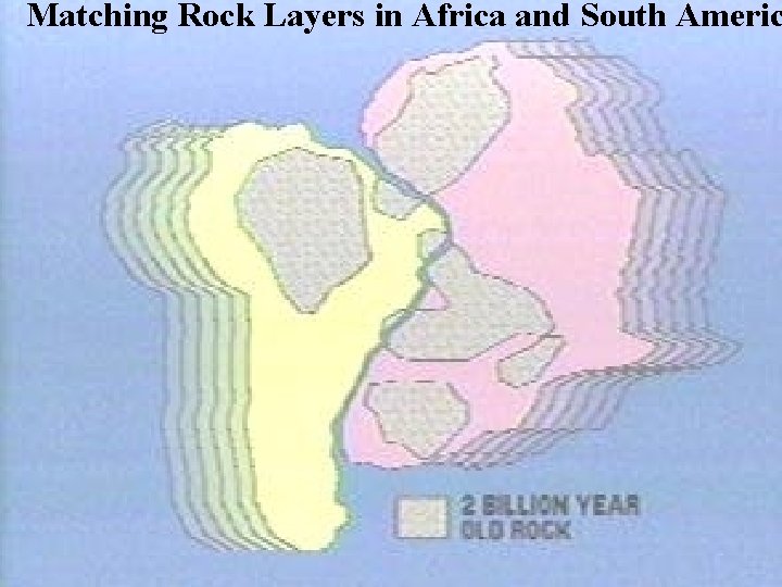 Matching Rock Layers in Africa and South Americ 