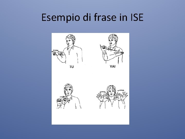 Esempio di frase in ISE 