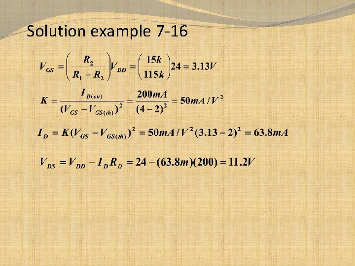 Solution example 7 -16 