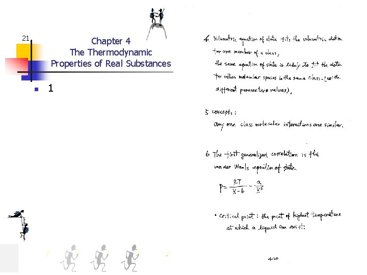 21 Chapter 4 Thermodynamic Properties of Real Substances n 1 