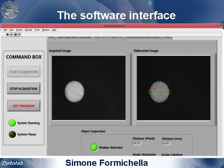 The software interface Simone Formichella 