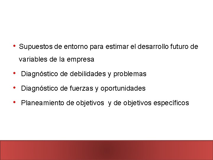  • Supuestos de entorno para estimar el desarrollo futuro de variables de la