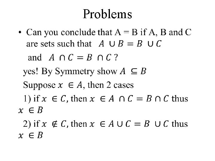 Problems • 