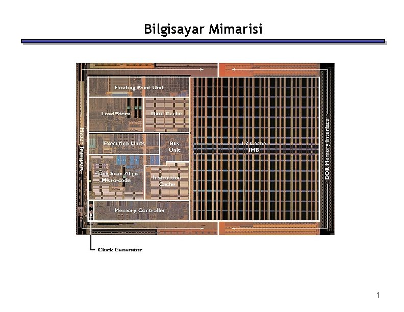 Bilgisayar Mimarisi 1 