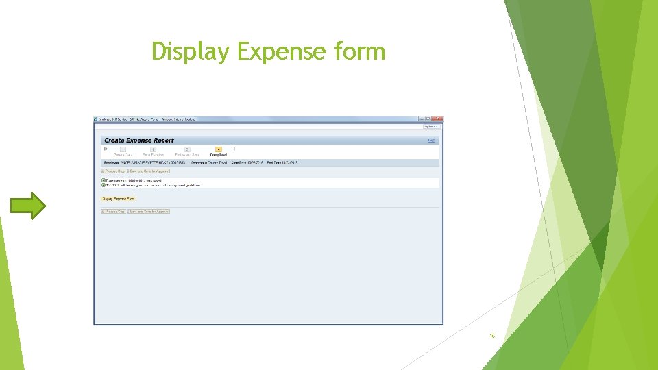 Display Expense form 16 Display Expense form 16