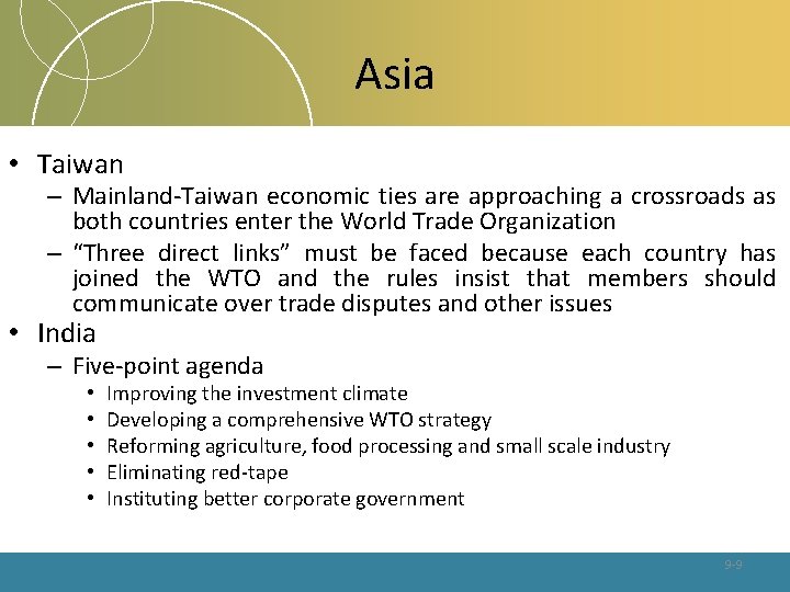 Asia • Taiwan – Mainland-Taiwan economic ties are approaching a crossroads as both countries