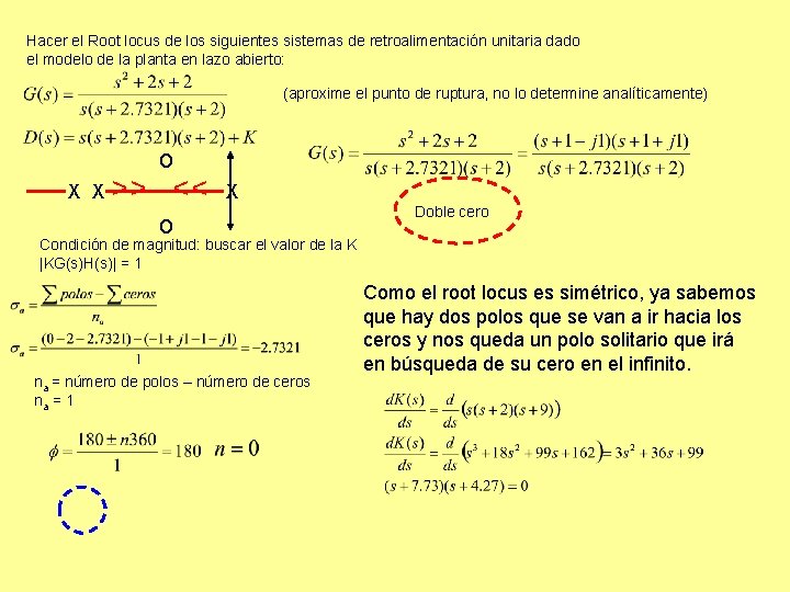 Hacer el Root locus de los siguientes sistemas de retroalimentación unitaria dado el modelo Hacer el Root locus de los siguientes sistemas de retroalimentación unitaria dado el modelo