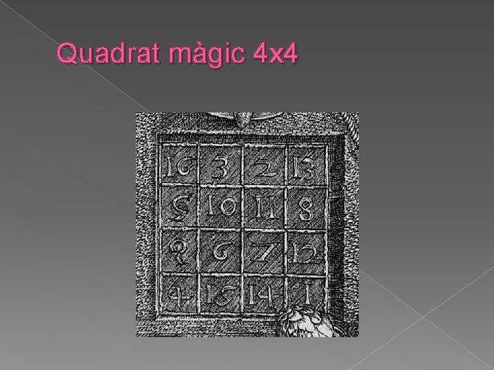 Quadrat màgic 4 x 4 