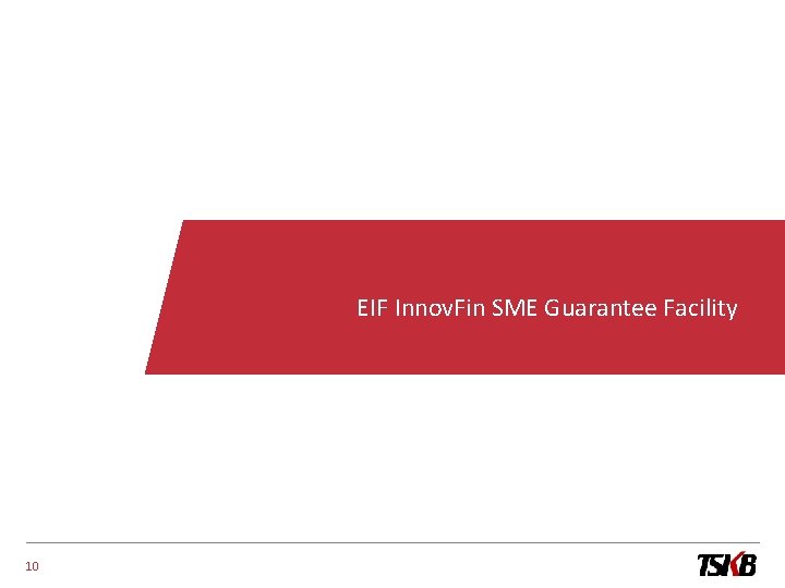 EIF Innov. Fin SME Guarantee Facility 10 