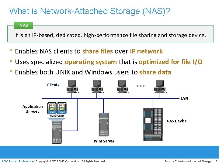 What is Network-Attached Storage (NAS)? NAS It is an IP-based, dedicated, high-performance file sharing