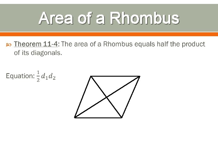 Area of a Rhombus 