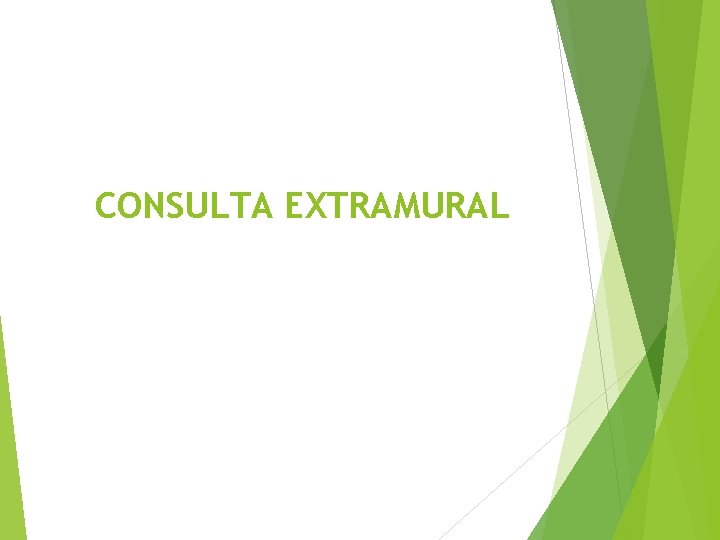 CONSULTA EXTRAMURAL 