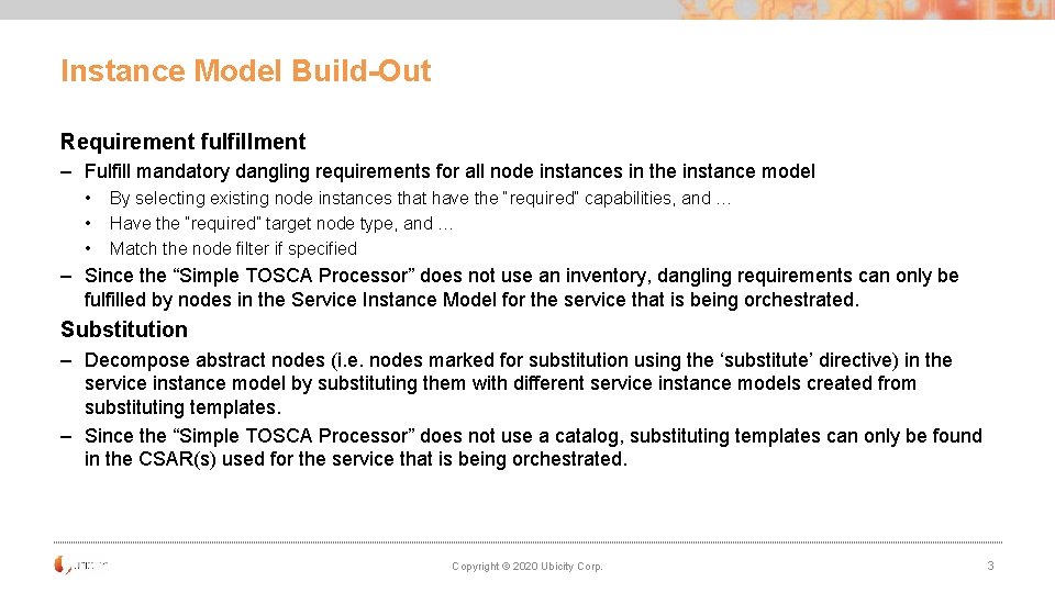 Instance Model Build-Out Requirement fulfillment – Fulfill mandatory dangling requirements for all node instances