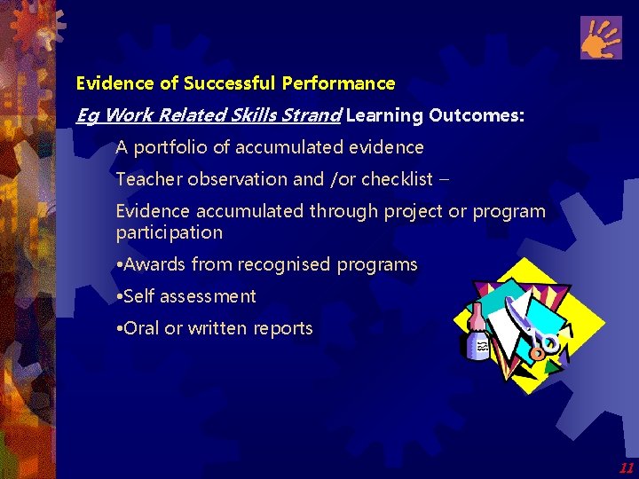 Evidence of Successful Performance Eg Work Related Skills Strand Learning Outcomes: A portfolio of