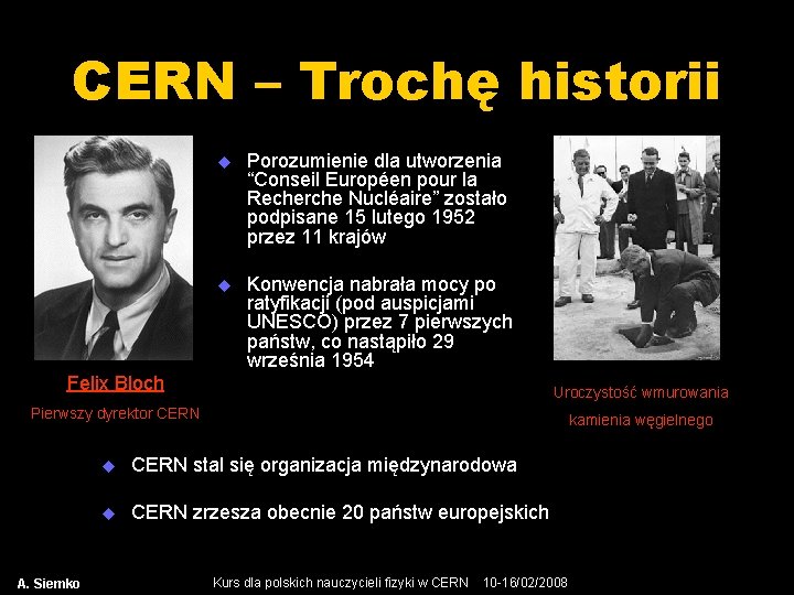 CERN – Trochę historii u Porozumienie dla utworzenia “Conseil Européen pour la Recherche Nucléaire”