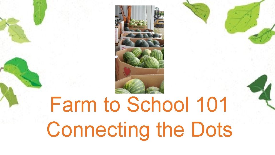 Farm to School 101 Connecting the Dots 