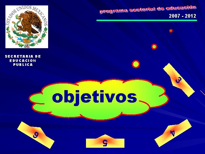 2007 - 2012 SECRETARIA DE EDUCACION PUBLICA 3 objetivos 4 5 6 