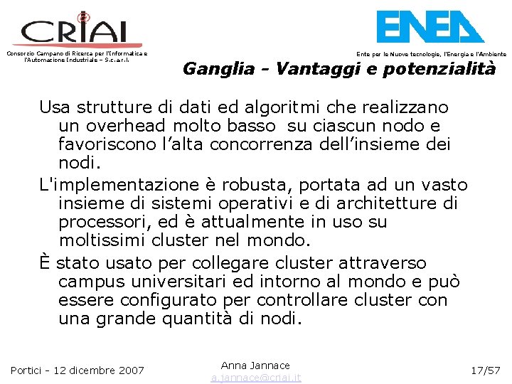 Consorzio Campano di Ricerca per l’Informatica e l’Automazione Industriale – S. c. a. r.