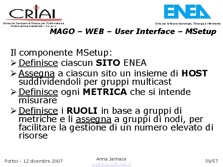 Consorzio Campano di Ricerca per l’Informatica e l’Automazione Industriale – S. c. a. r.