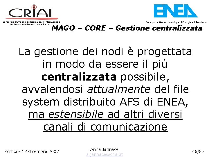 Consorzio Campano di Ricerca per l’Informatica e l’Automazione Industriale – S. c. a. r.