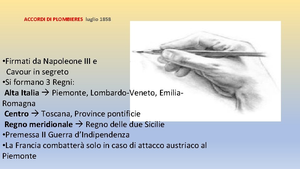 ACCORDI DI PLOMBIERES luglio 1858 • Firmati da Napoleone III e Cavour in segreto