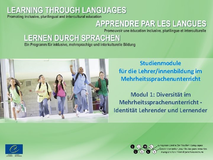 Studienmodule für die Lehrer/innenbildung im Mehrheitssprachenunterricht Modul 1: Diversität im Mehrheitssprachenunterricht Identität Lehrender und