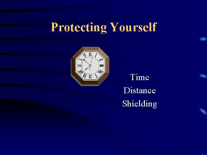 Protecting Yourself Time Distance Shielding 