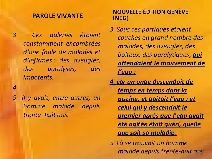 PAROLE VIVANTE 3 Ces galeries étaient constamment encombrées d’une foule de malades et d’infirmes PAROLE VIVANTE 3 Ces galeries étaient constamment encombrées d’une foule de malades et d’infirmes