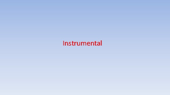 Instrumental 