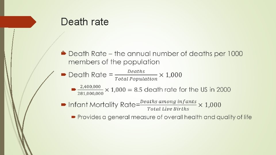 Death rate 