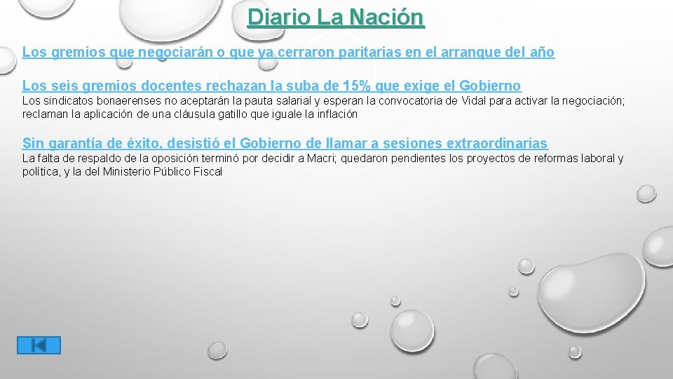 Diario La Nación Los gremios que negociarán o que ya cerraron paritarias en el