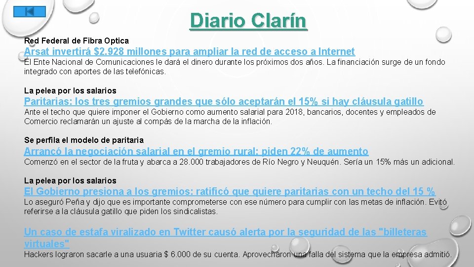 Diario Clarín Red Federal de Fibra Optica Arsat invertirá $2. 928 millones para ampliar