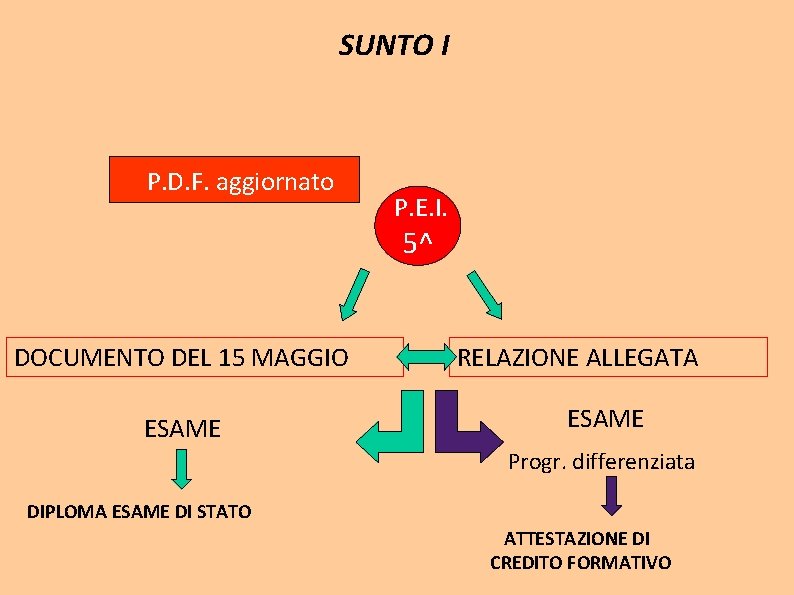 SUNTO I P. D. F. aggiornato P. E. I. 5^ DOCUMENTO DEL 15 MAGGIO SUNTO I P. D. F. aggiornato P. E. I. 5^ DOCUMENTO DEL 15 MAGGIO