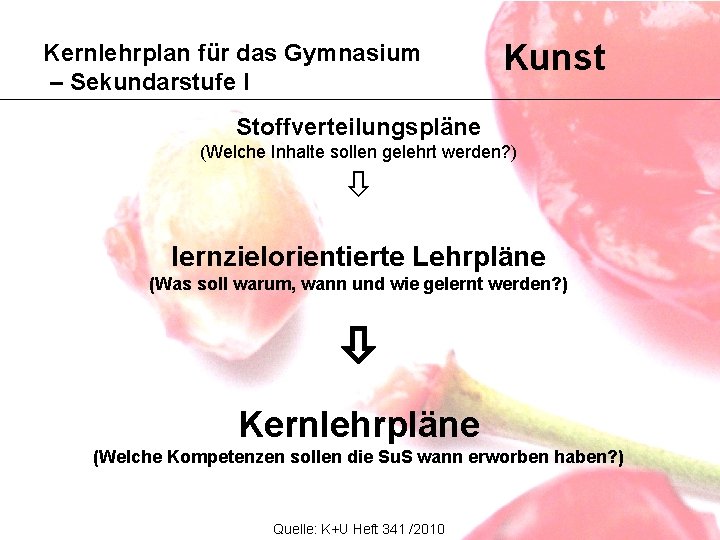 Kernlehrplan für das Gymnasium – Sekundarstufe I Kunst Stoffverteilungspläne (Welche Inhalte sollen gelehrt werden?