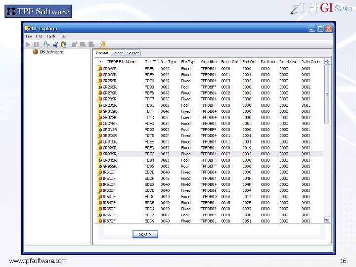 Suite www. tpfsoftware. com 16 