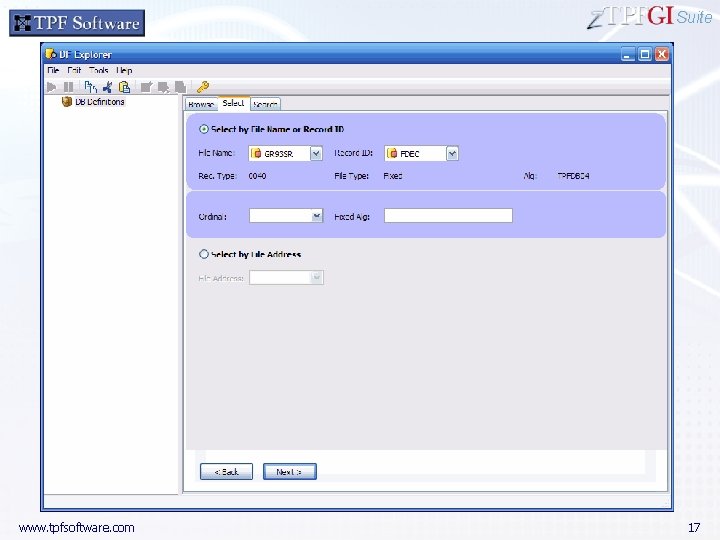 Suite www. tpfsoftware. com 17 