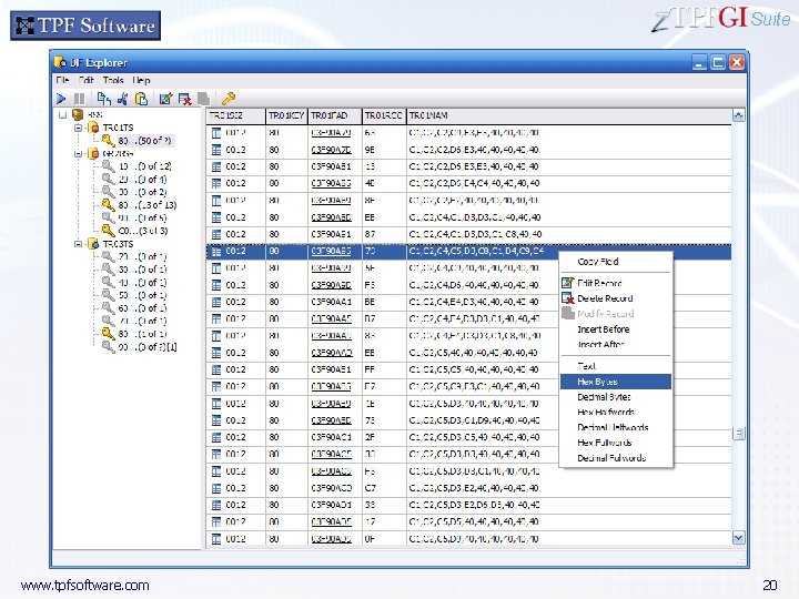 Suite www. tpfsoftware. com 20 