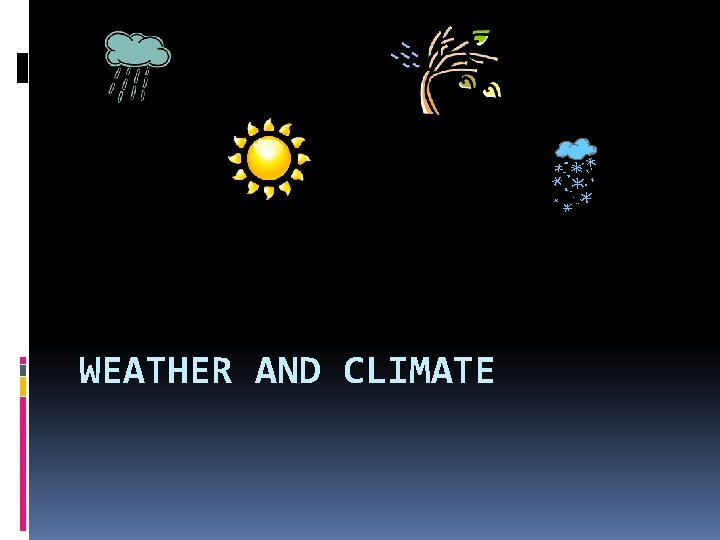 WEATHER AND CLIMATE 