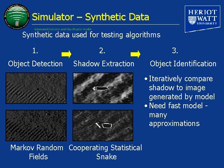 Simulator – Synthetic Data Automated Detection and Classification Models Synthetic data used for testing