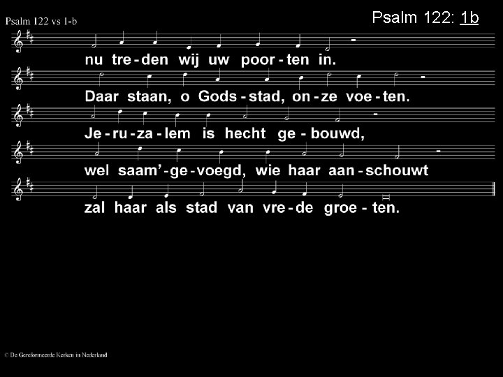 Psalm 122: 1 b 
