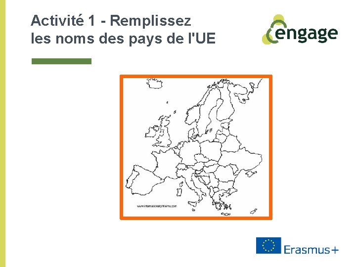 Activité 1 - Remplissez les noms des pays de l'UE 