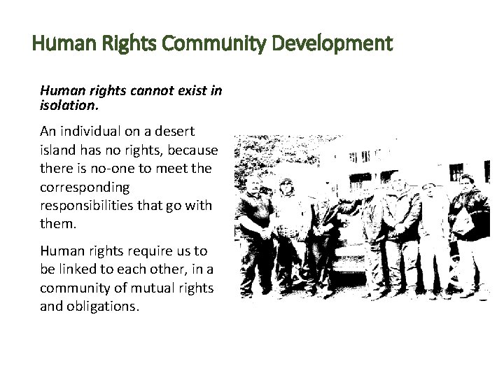 Building human rights capacity in communities Human rights