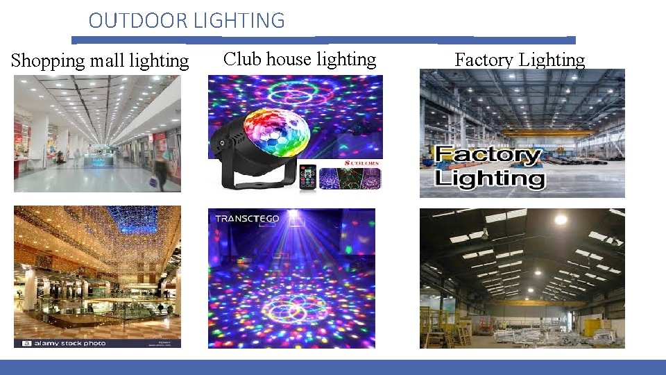 OUTDOOR LIGHTING Shopping mall lighting Club house lighting Factory Lighting 