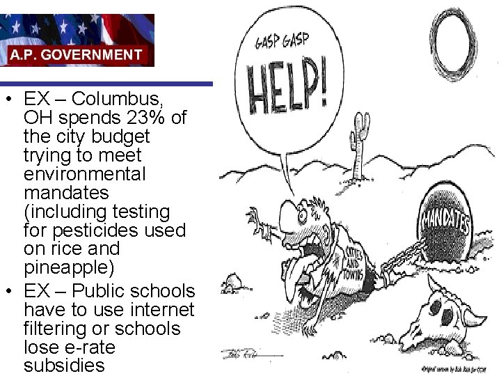  • EX – Columbus, OH spends 23% of the city budget trying to